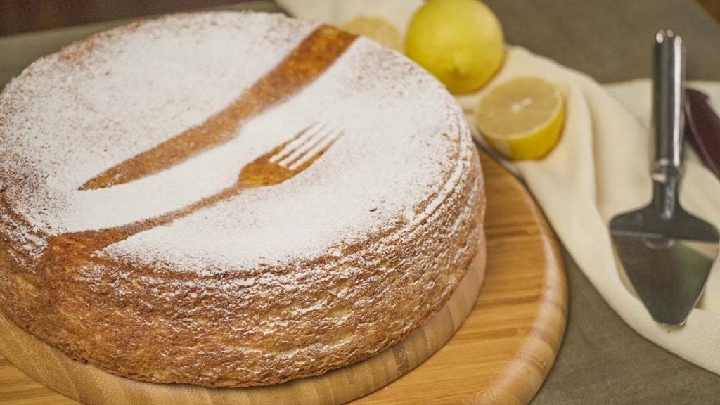 lemon angel food cake with lemons