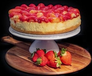 7-Up Lemon Cheesecake with Strawberry Glaze Recipe
