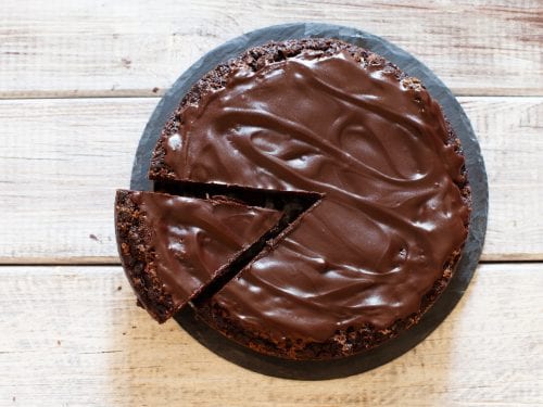 Chocolate Wasted Brownie Dump Cake Recipe