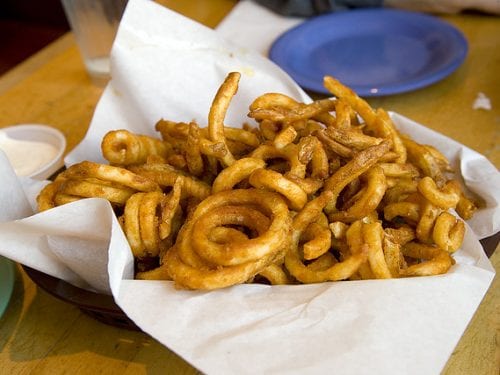a serving of homemade Arby's curly fries