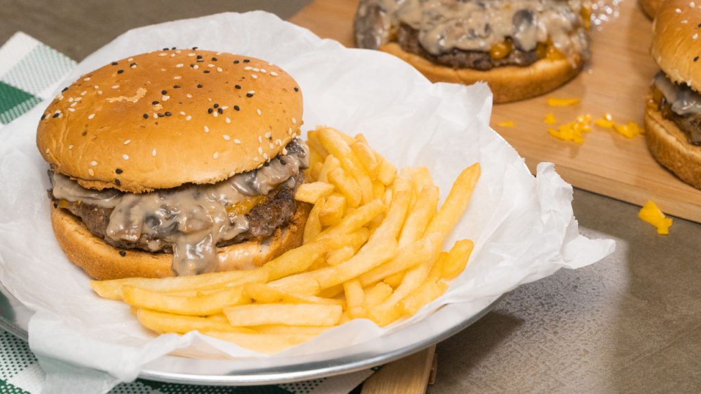 Copycat Hardee's Mushroom and Swiss Burger