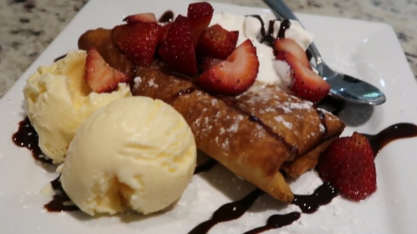 Chocolate Strawberry Chimichangas