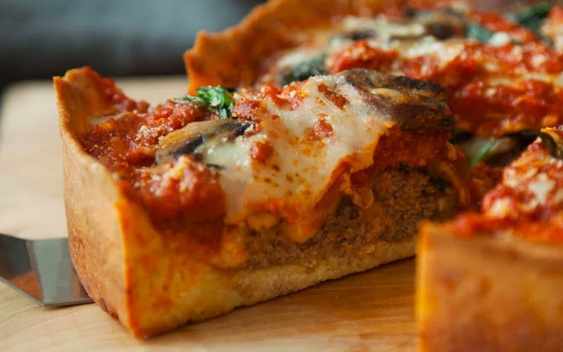 Deep Dish Mushroom Pizza Recipe