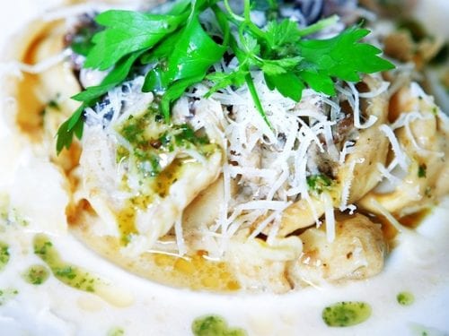 Easy Crockpot Pesto Tortellini