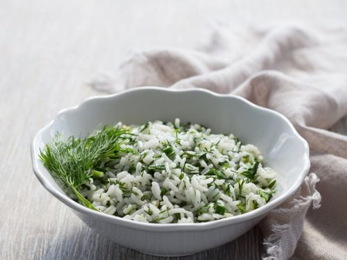 Italian Herbed Rice Recipe, simple pilaf recipe with lemon, butter, garlic, parsley