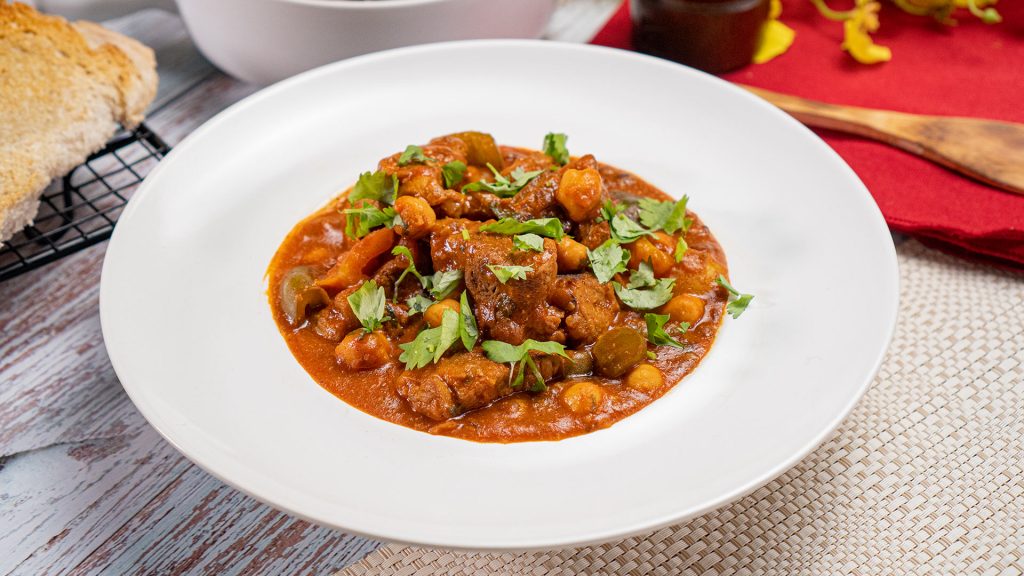 Loaded Chickpea and Lentil Beef Stew