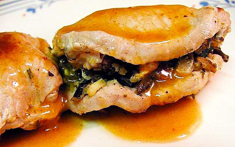 Pressure Cooker Stuffed Pork Chops Recipe