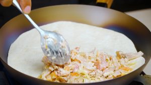 assemble the chicken bacon ranch quesadillas