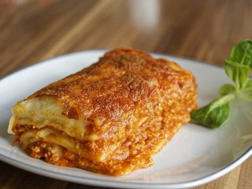 cheesy baked lasagna