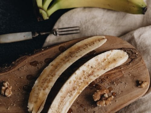 bananas with vanilla rum sauce