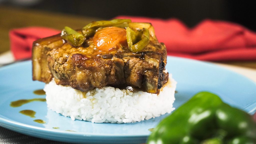 BBQ Pork Over White Rice Recipe