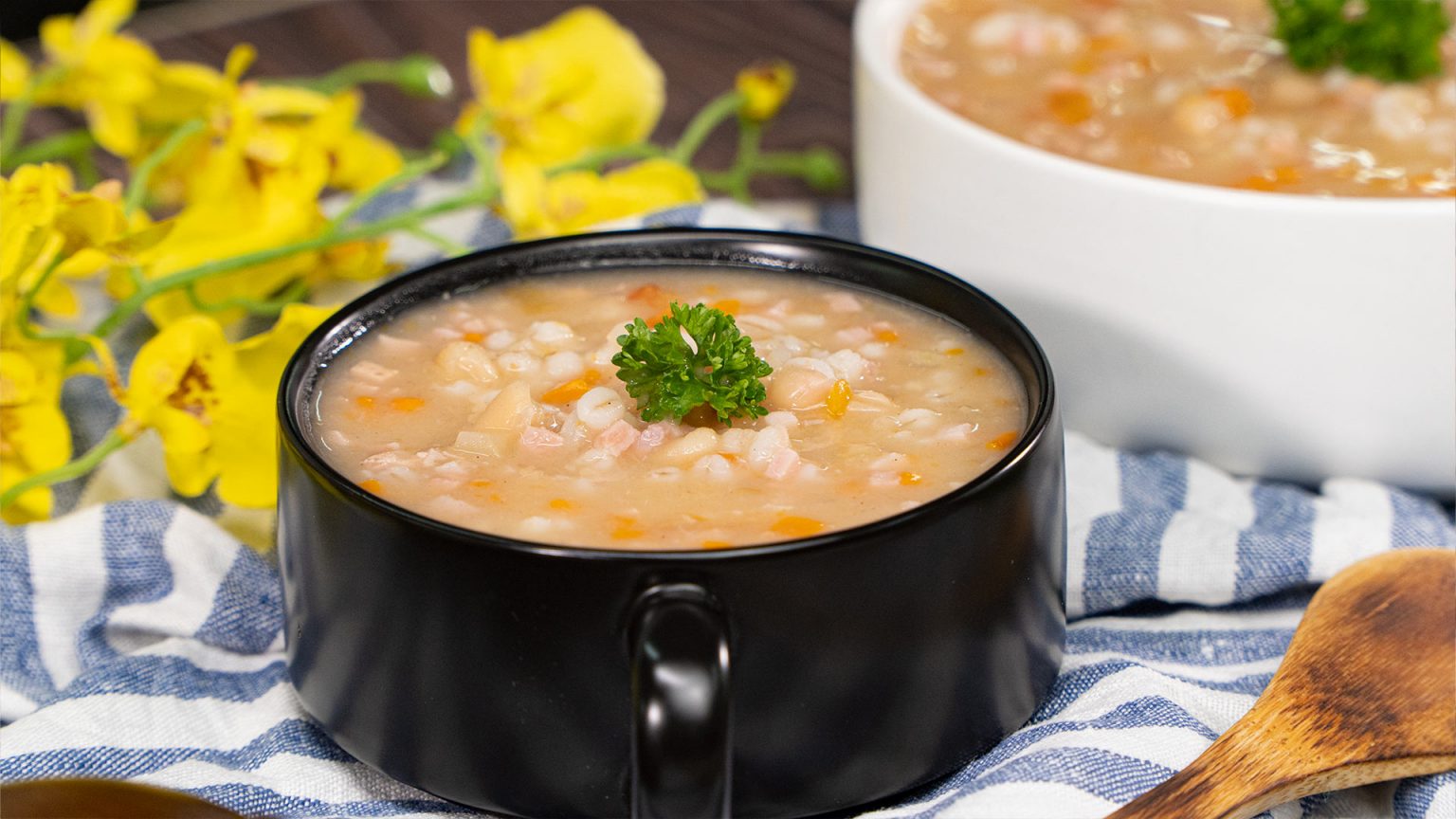 Bean And Barley Soup With Ham Recipe