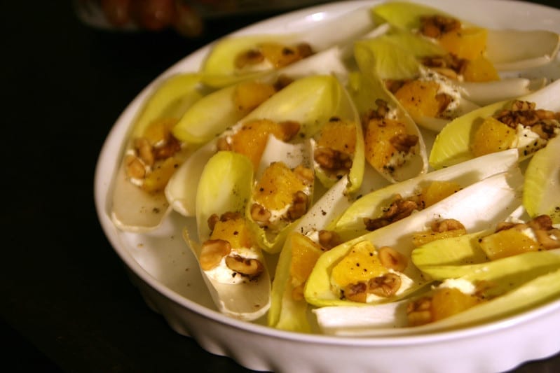 belgian endive with roquefort walnuts and cranberries endive recipe