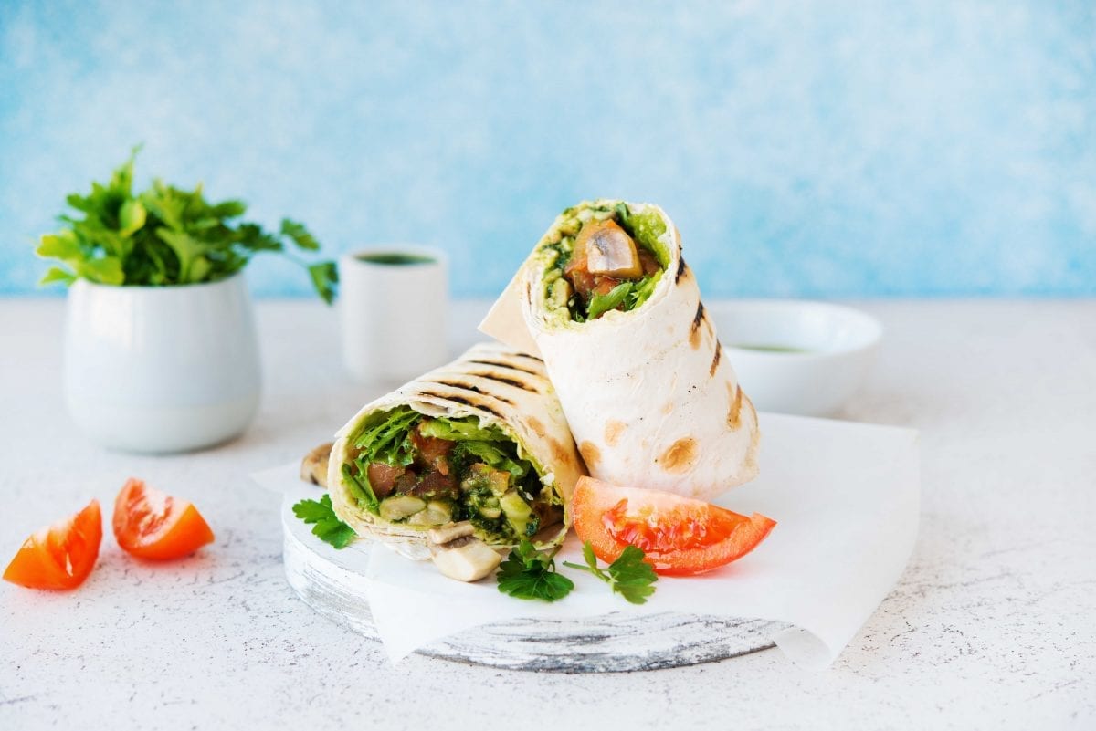 Black Bean, Spinach and Mushroom Burritos Recipe