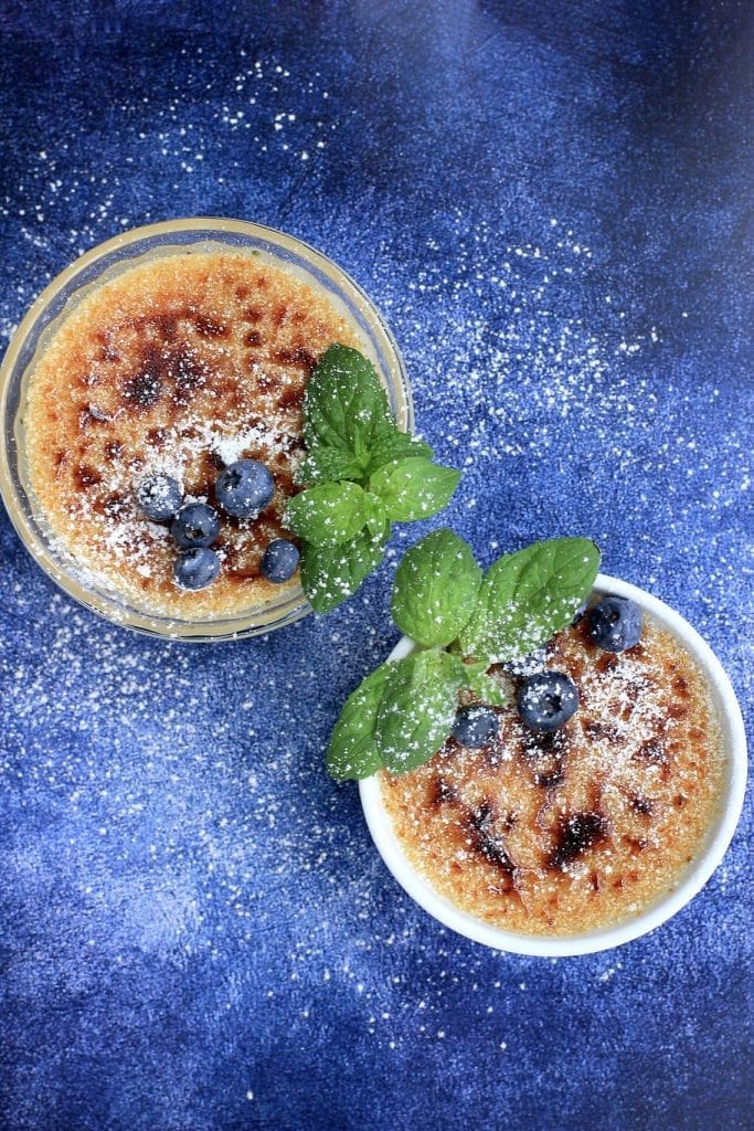 delicious blueberry creme brulee