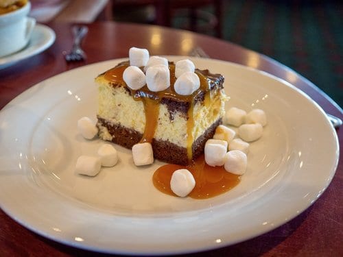 cheesecake with caramel on top