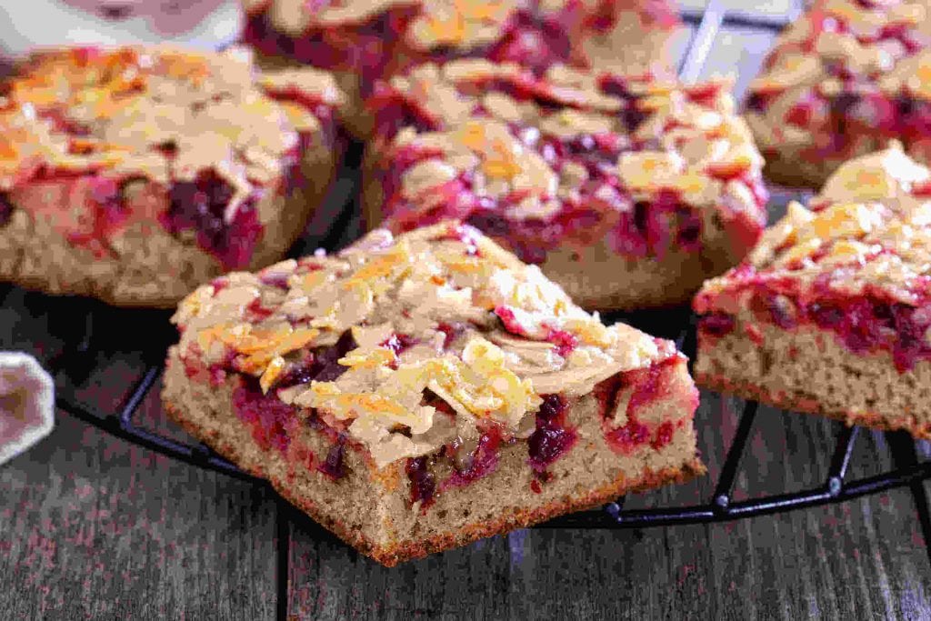 crispy cherry almond bars