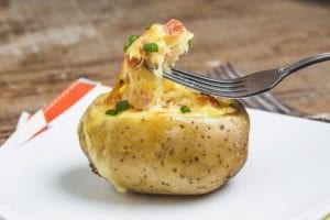 Chicken Alfredo Baked Potatoes Recipe