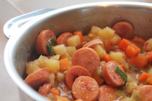 chicken cajun smoked sausage stew