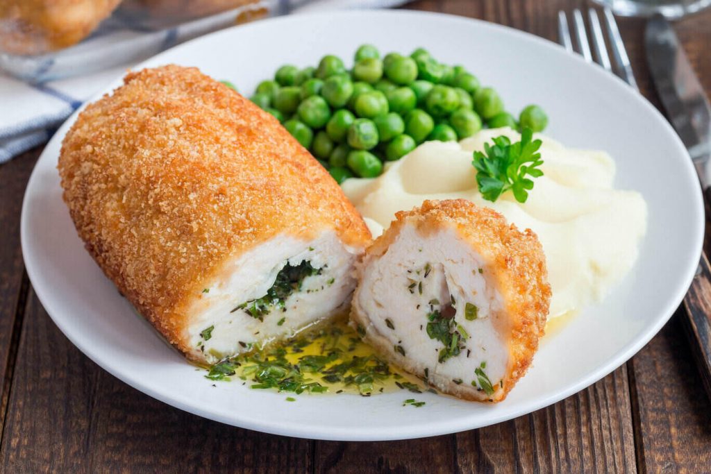 Chicken Kiev Recipe, stuffed russian chicken in creamy garlic butter