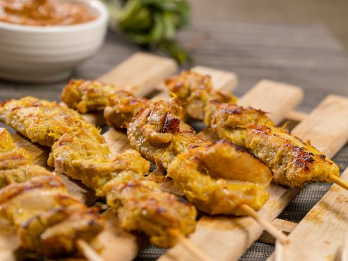 Chicken Satay with Peanut Butter Dipping Sauce