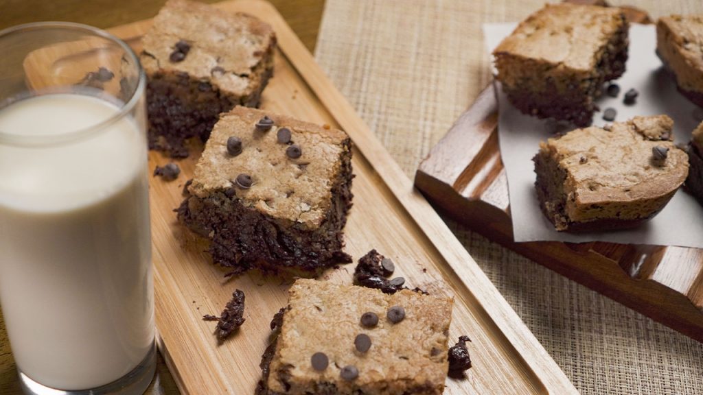 Chocolate Chip Brownie Double-Deckers