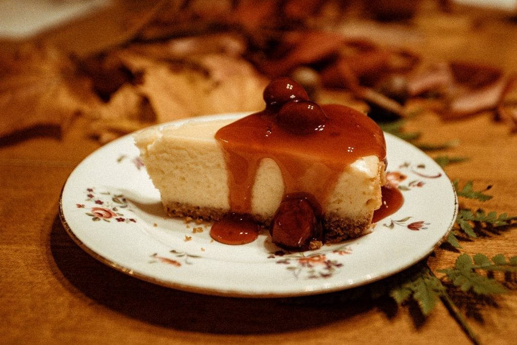 caramel coated cheesecake