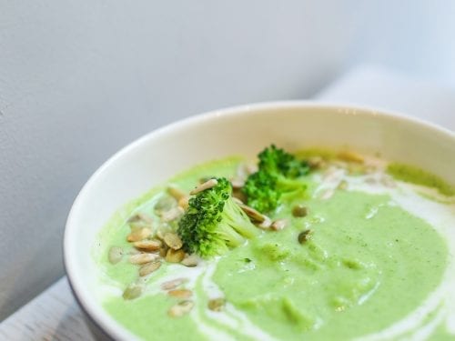 broccoli puree in a bowl