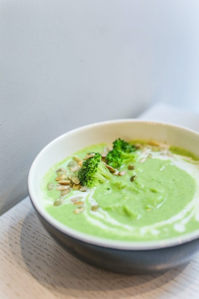 broccoli puree in a bowl