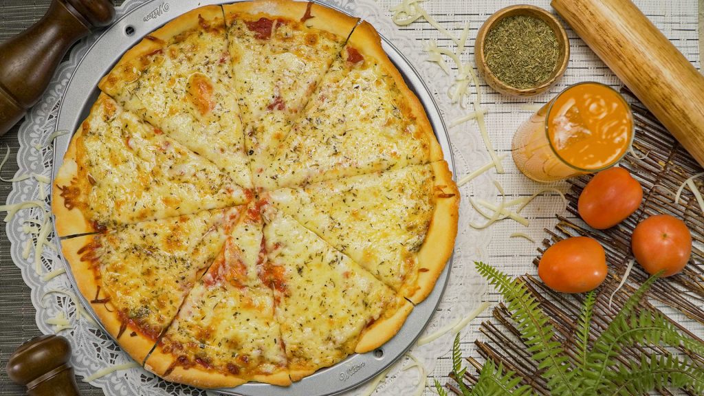 Copycat Sbarro Cheese Pizza Recipe, homemade pizza with mozzarella cheese topping, Sbarro pizza made from scratch