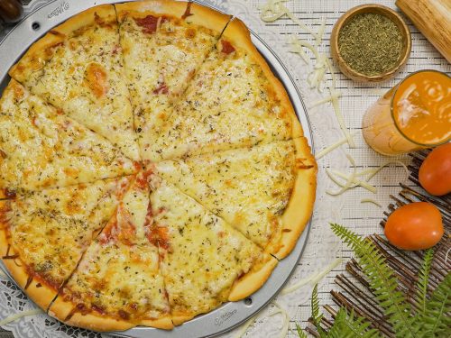 Copycat Sbarro Cheese Pizza Recipe, homemade pizza with mozzarella cheese topping, Sbarro pizza made from scratch