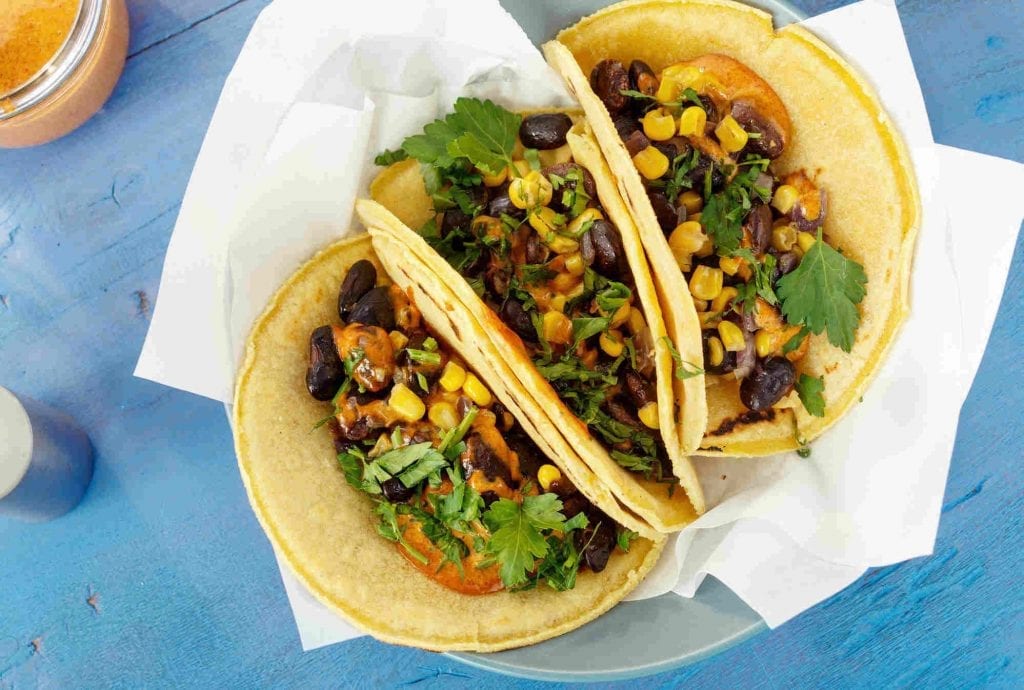 corn bean tacos