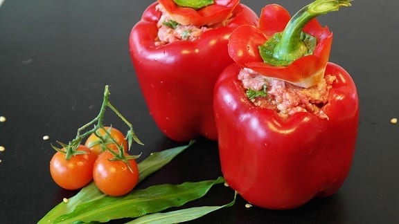 Corned Beef Hash in Bell Peppers Recipe