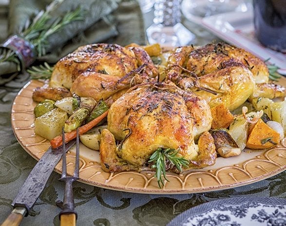 Cornish Game Hens with Garlic and Rosemary Recipe