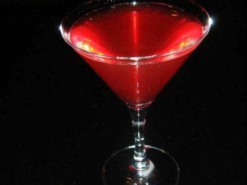 cold cosmopolitan martini