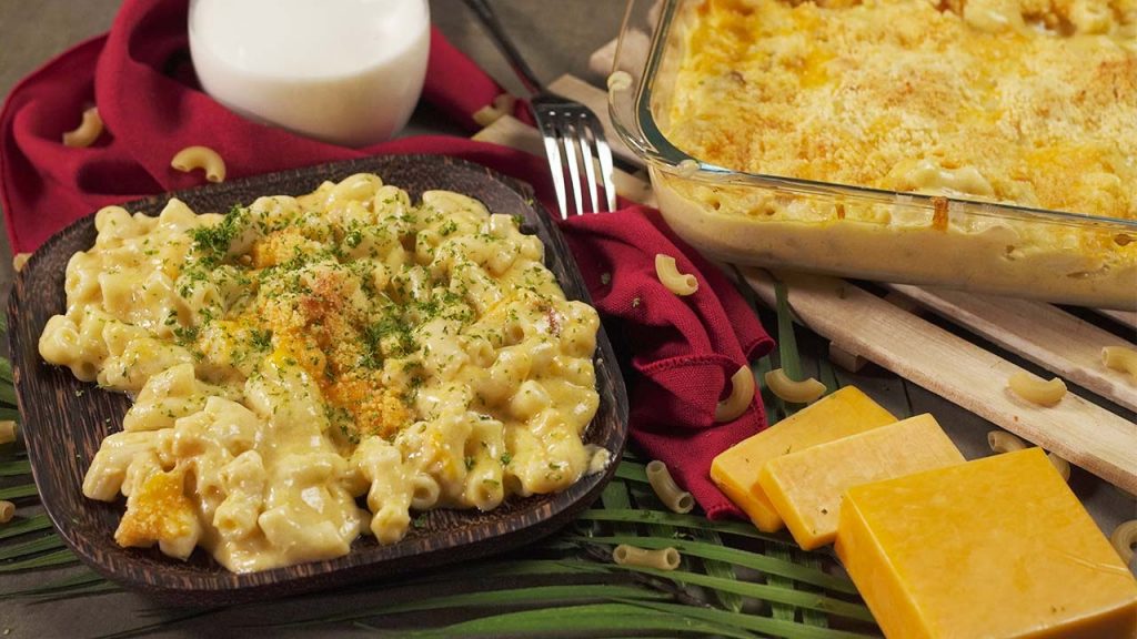 Cream of Chicken Mac and Cheese Casserole Recipe, homemade mac and cheese dish using cream of chicken soup and shredded cheeses