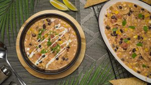 Creamy Crockpot Chicken Enchiladas