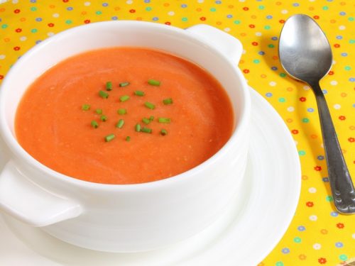creamy tomato soup with chives recipe
