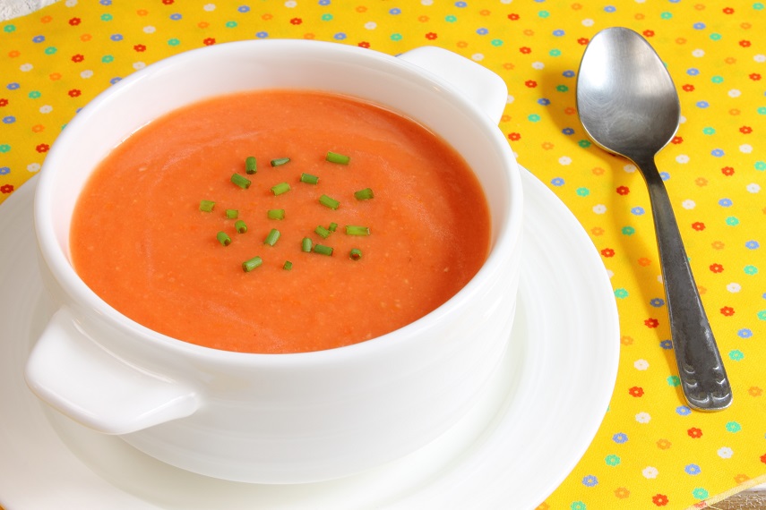 creamy tomato soup with chives recipe
