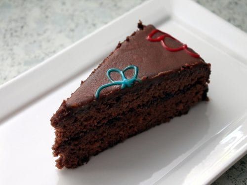 deep dark chocolate cake