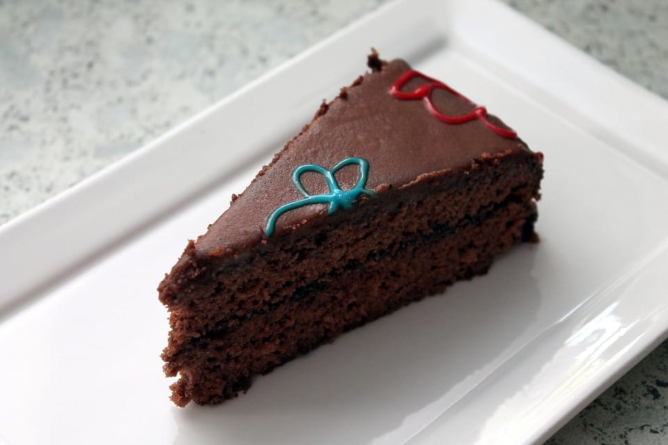 deep dark chocolate cake