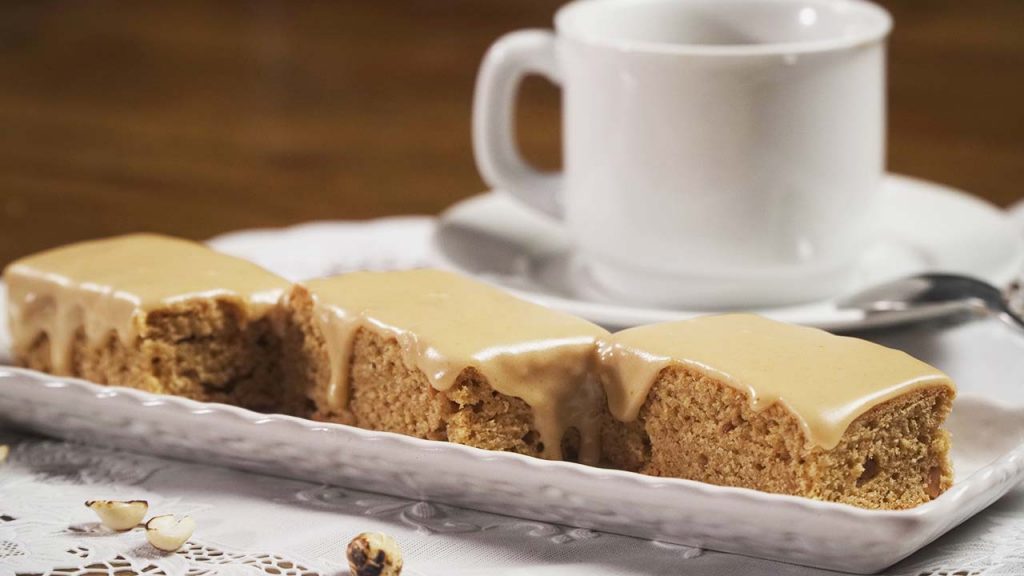 peanut butter bars and coffee