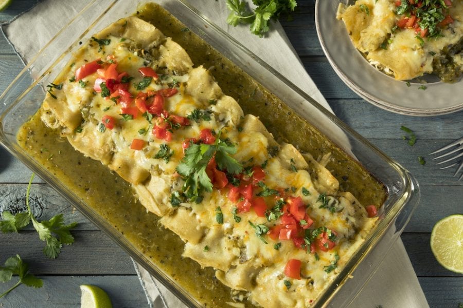 green chili enchilada casserole