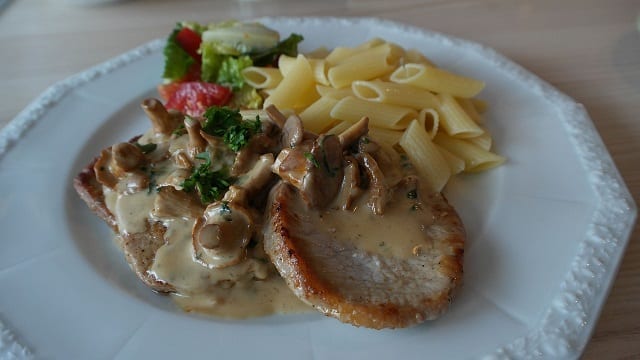 Herbed Pork with Sauteed Wild Mushrooms