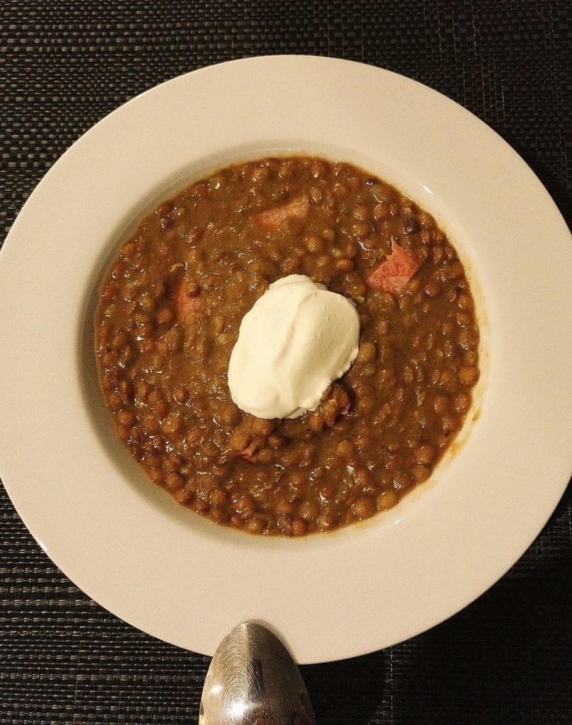 honey baked lentils