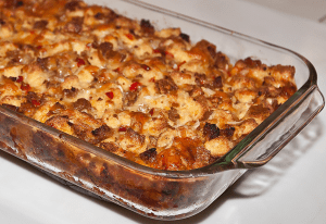 Mashed Potato Hot Dog Casserole Recipe - Cheesy baked hot dog casserole with creamy mashed potatoes
