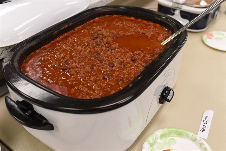 chili in a crockpot