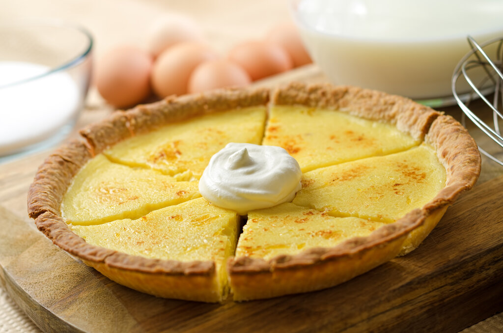 Old Fashioned Egg Custard Pie Recipe, vanilla custard pie with evaporated milk