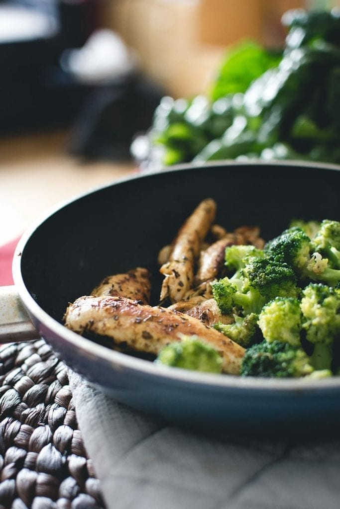 pan fried salmon recipe with potatoes and broccoli