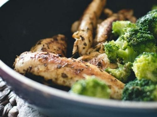 pan fried salmon recipe with potatoes and broccoli